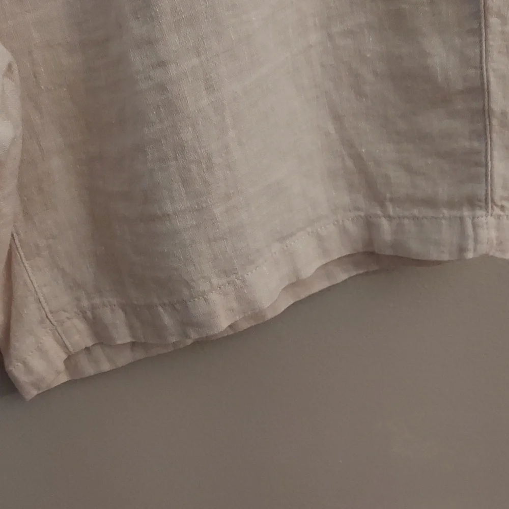 LANDS END Womens High Rise Pullon 10in Cream Color sz 18 Bermuda Shorts - Picture 7 of 12